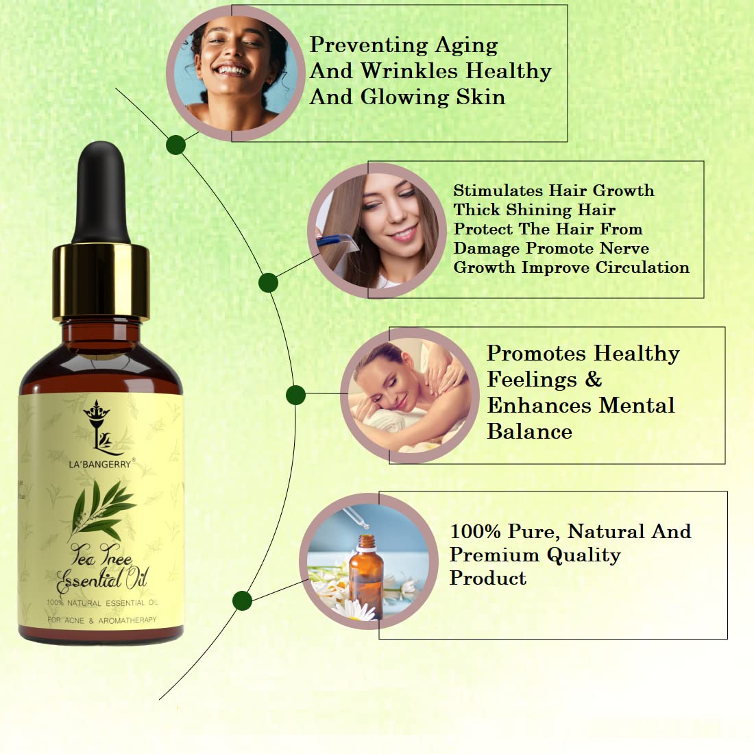 Buy Tea Tree Essential Oil for Promotes clear skin, strong hair, and scalp health naturally